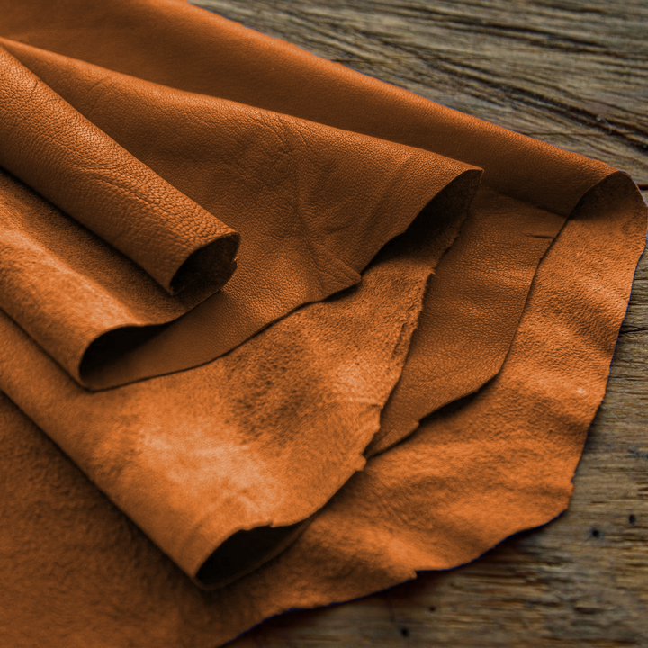 Brown oil tan goatskin