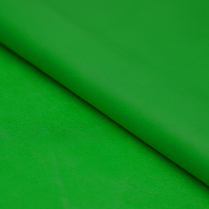 Green matte finished deerskin leather hide