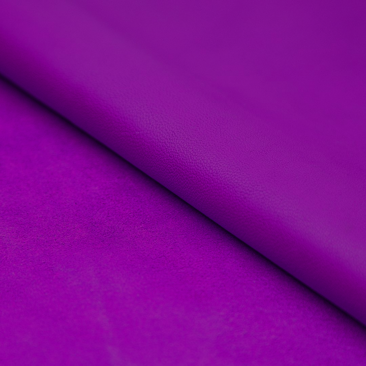 Purple matte finished deerskin leather hide