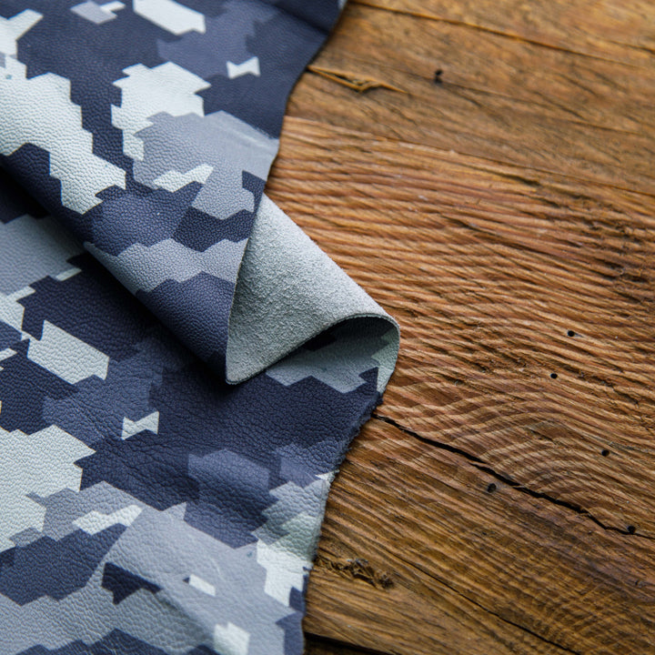 camo printed cow leather