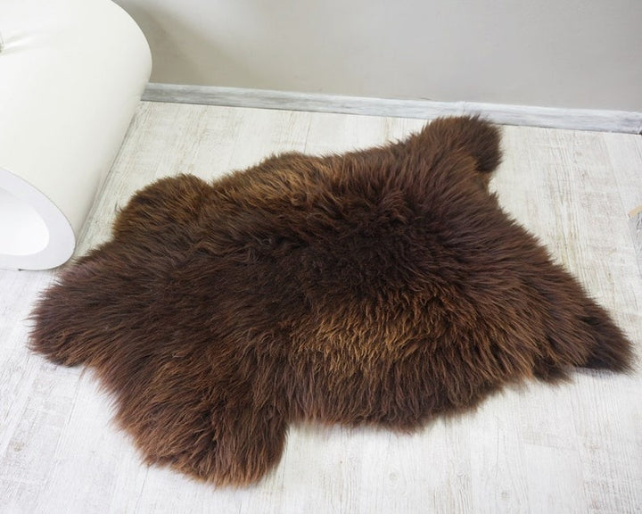 dark brown sheep pelt