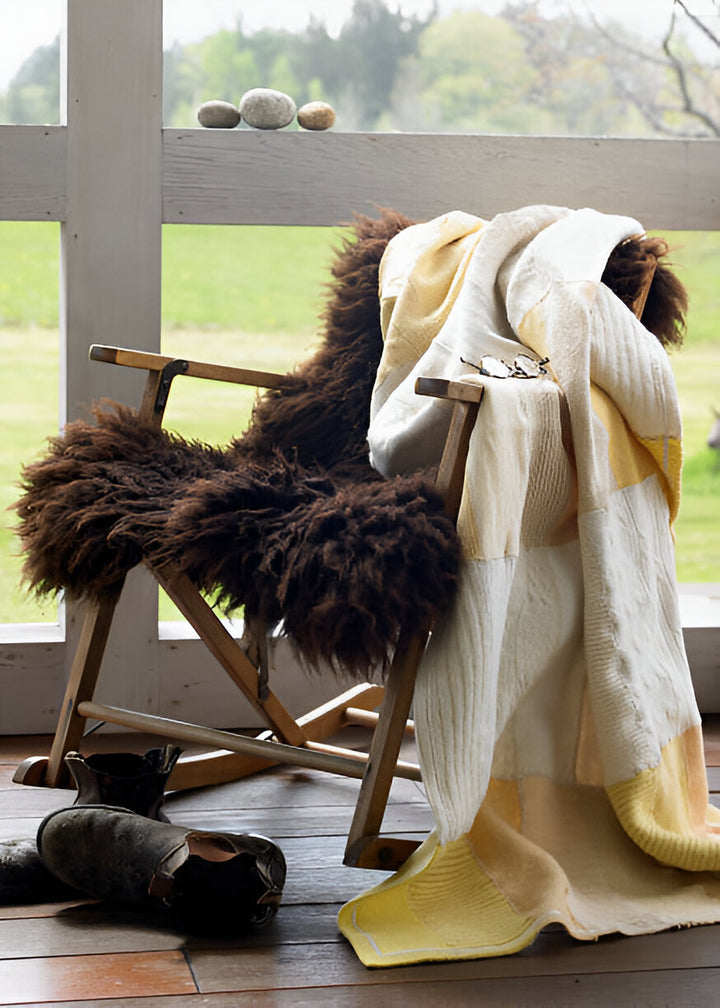 dark brown sheepskin rug