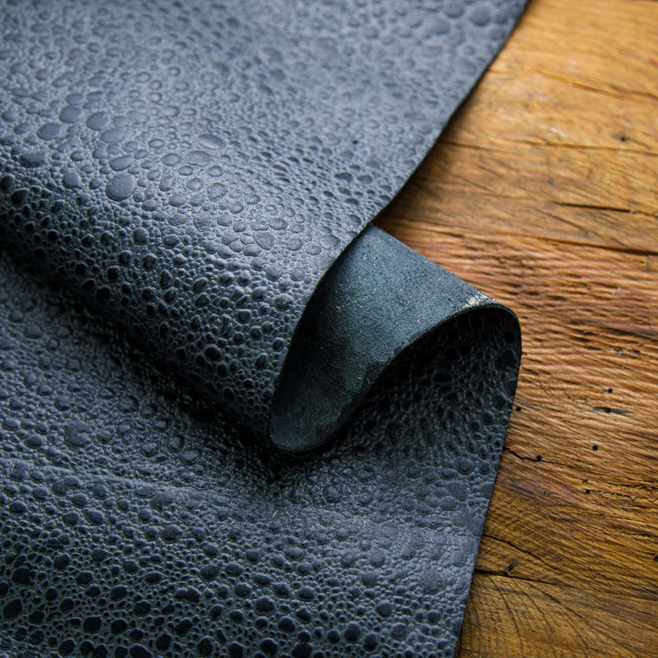 embossed shagreen leather