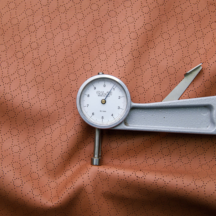 flower pattern laser cut brown leather