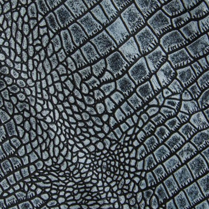 Gray crocodile embossed Leather