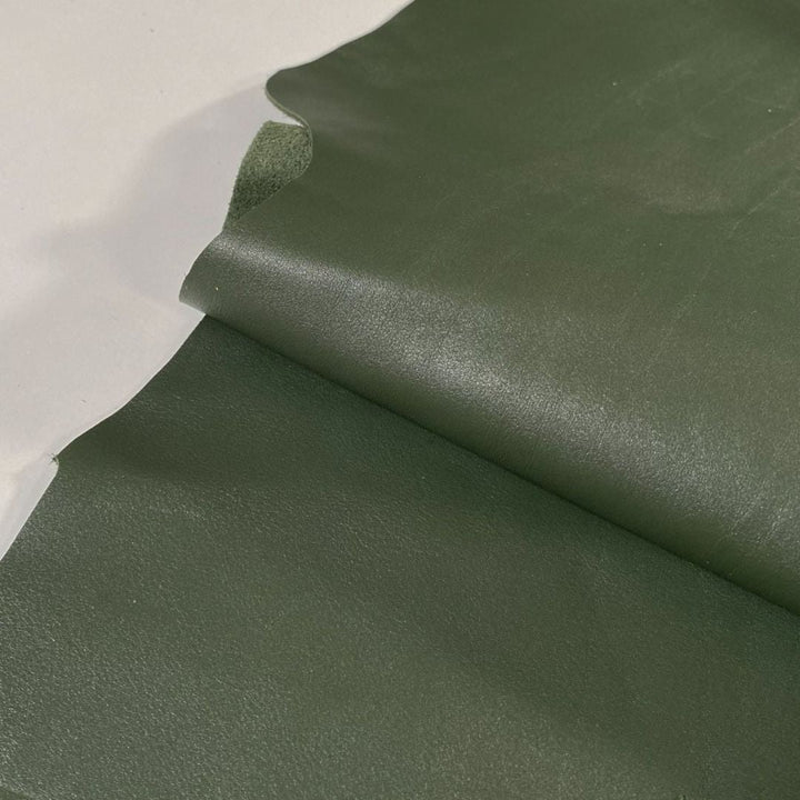 Green  Oil Tanned Aniline Leather hides