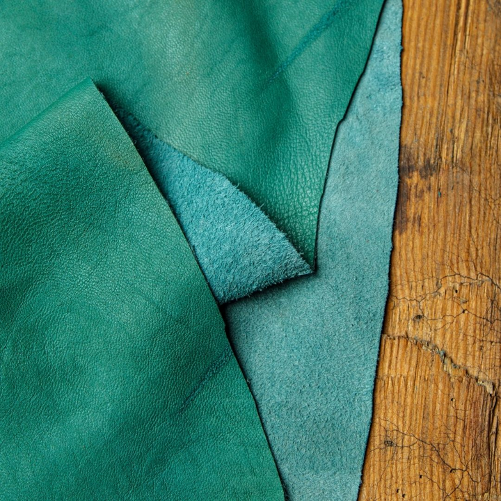 green leather hides