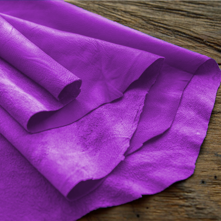 purple leather hides