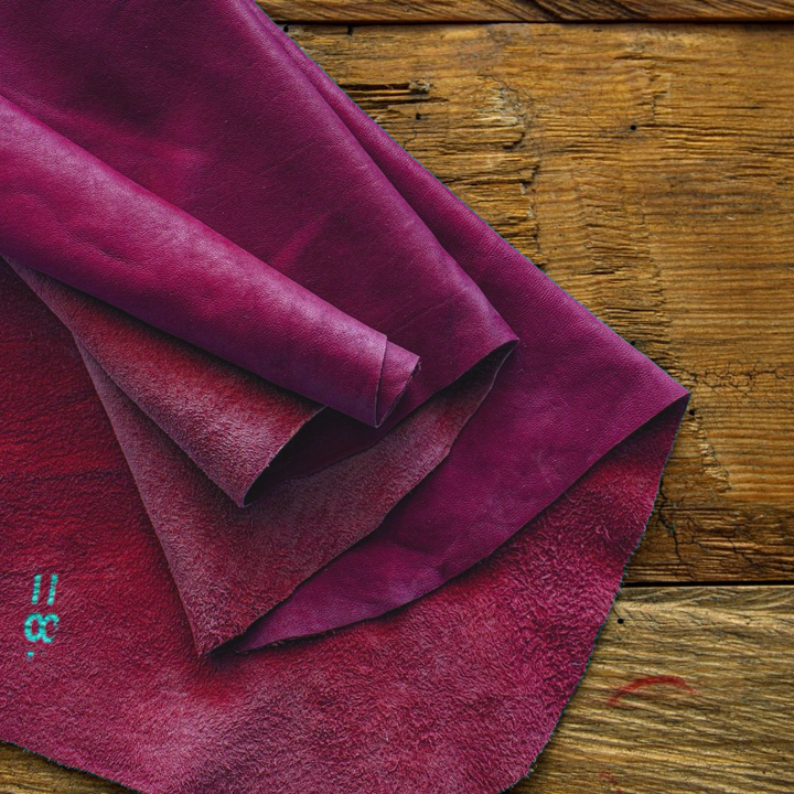 magenta Leather Hide