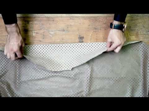 Brown Chrome Tanned Perforated Leather Hides