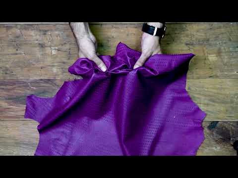 Purple Perforated Leather Hide