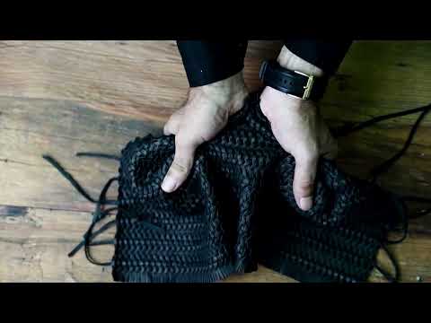 Handmade Basket weave Lux Craft Black Woven leather