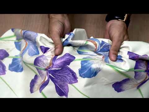 Beautiful Watercolor Purple Iris Flower Printed Buffalo Leather