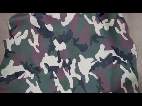 Military Camo Pattern Printed Leather Hide