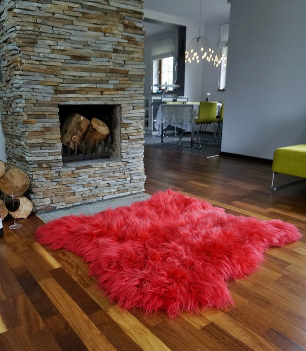 red sheep pelt