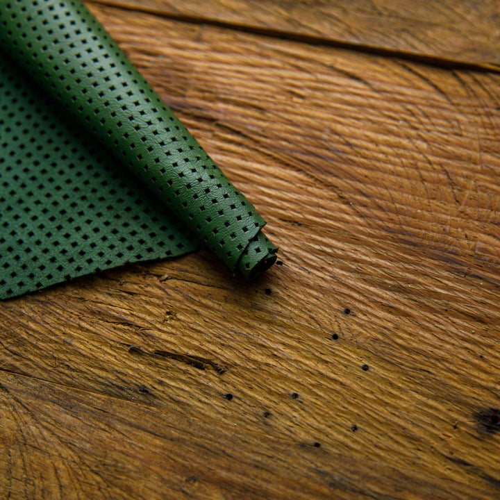 small wholes Forest Green leather