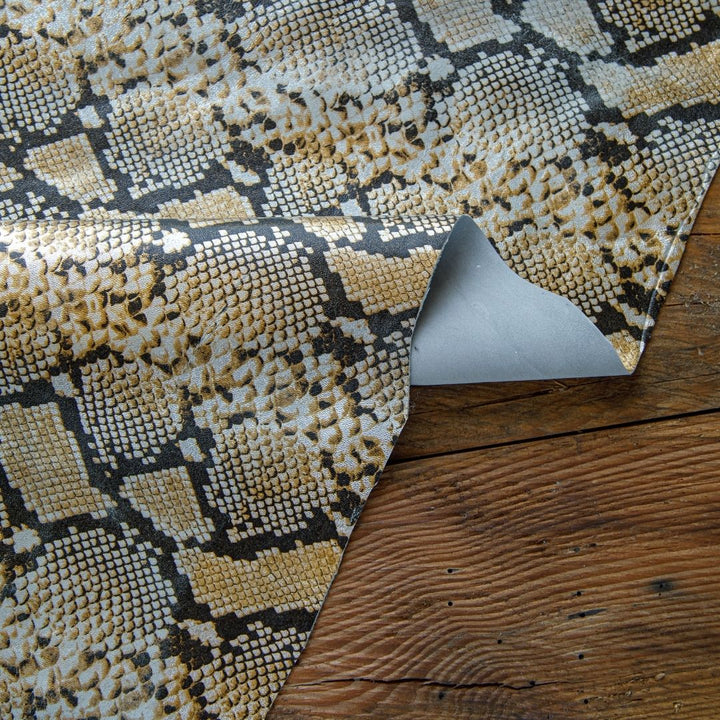 snake printed leather skin